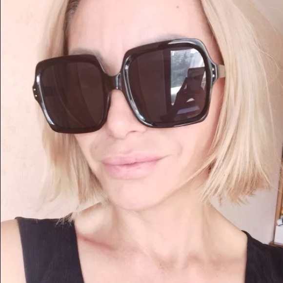 Black sunglasses luxury oversize square womens summer accessories - Picture 4 of 7